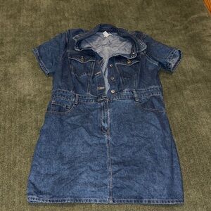 Denim Short Sleeve Dress